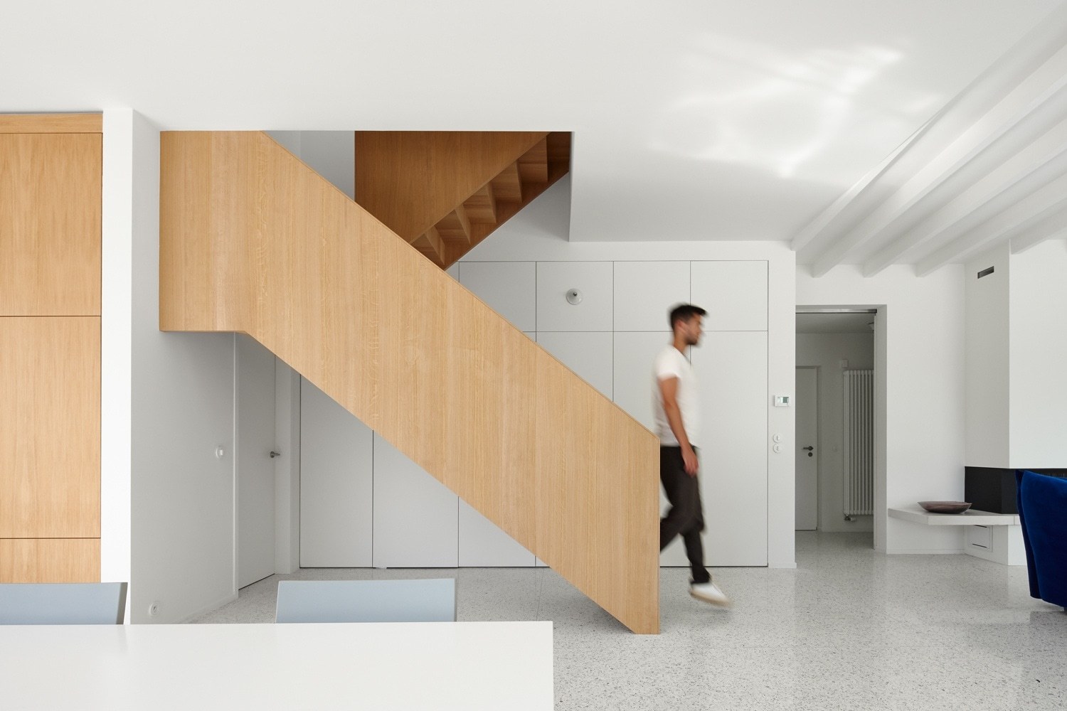 Moderne houten trap