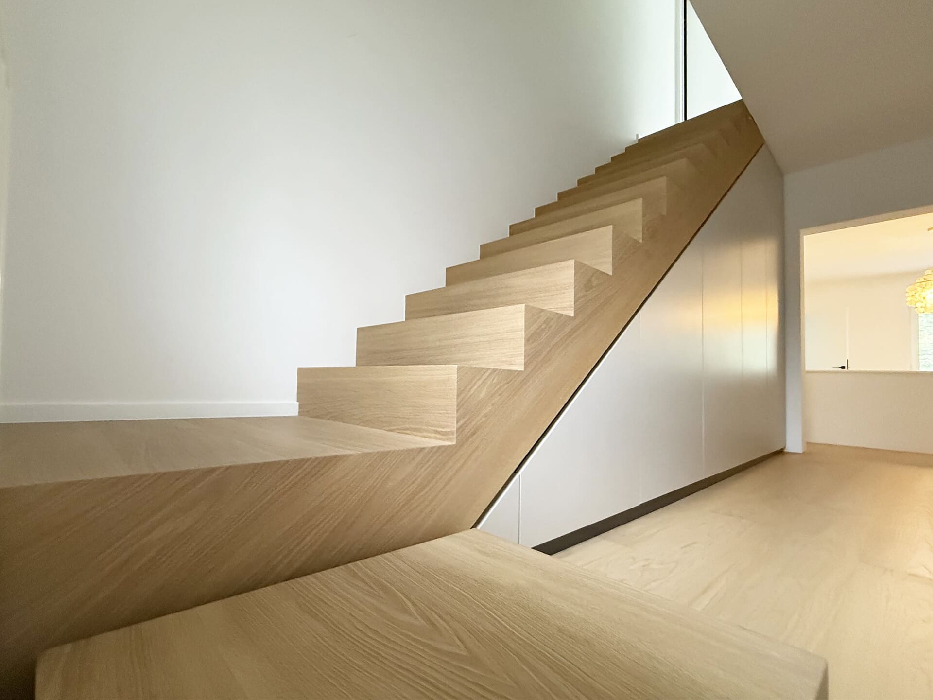 Moderne houten trap